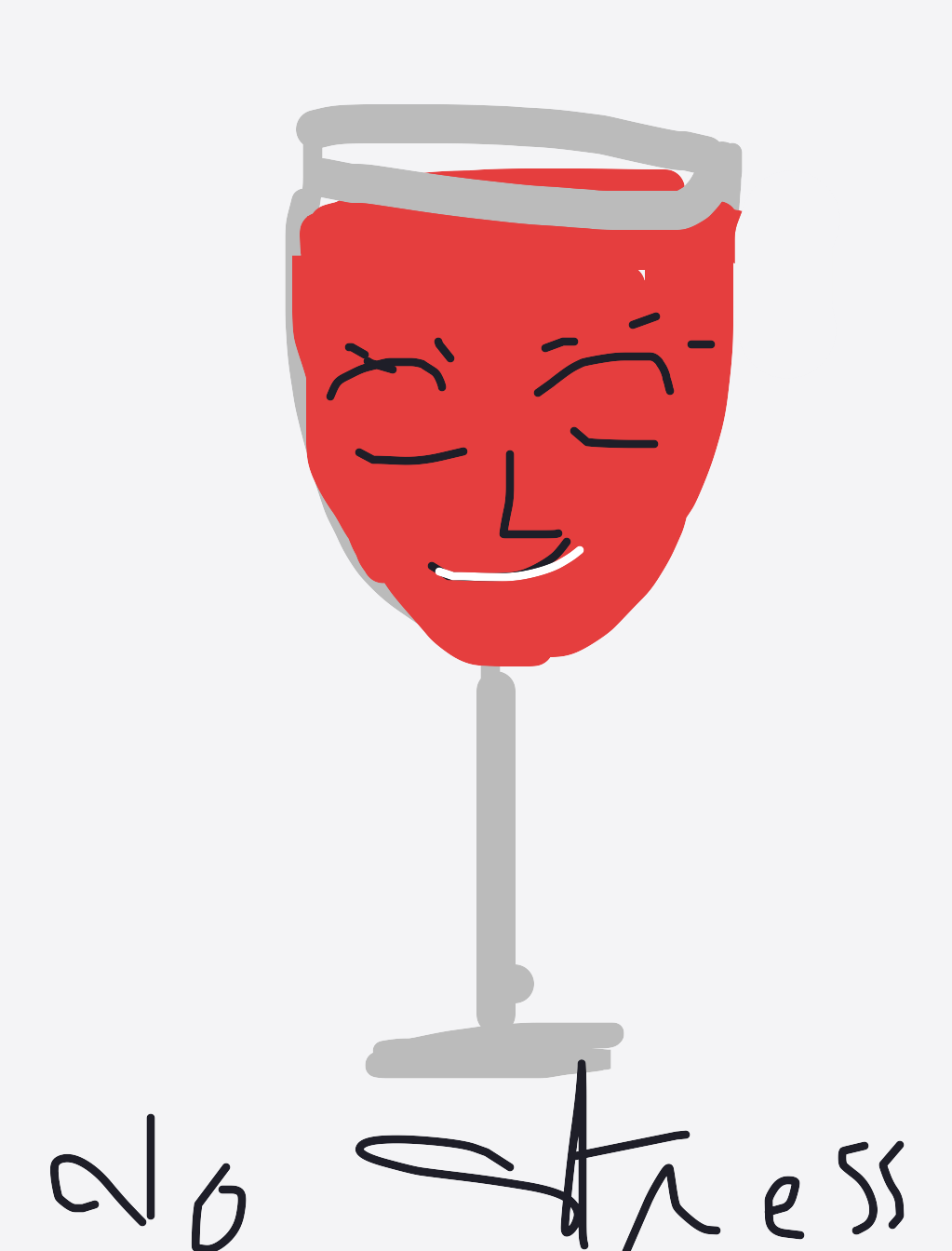 My Verre de vin méditant — a one-shot sketch by GambelsQuail on The Midnight Gallery daily drawing app.