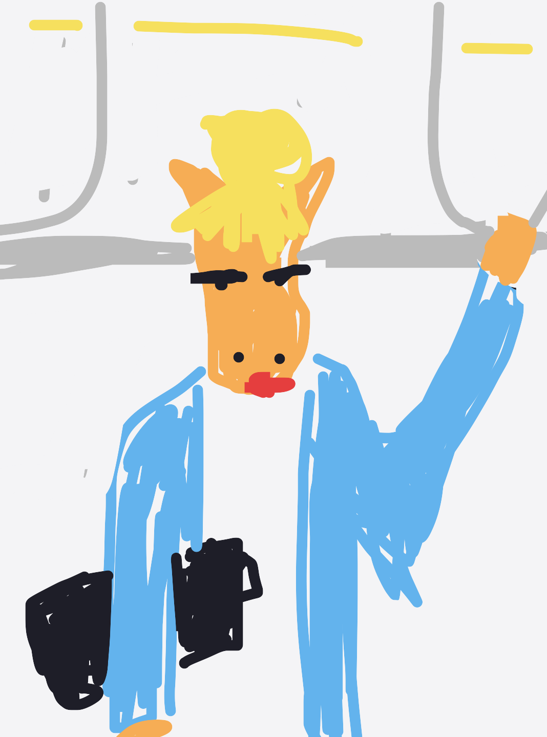 My horse going for a job interview — a one-shot sketch by FleshfootedShearwater on The Midnight Gallery daily drawing app.