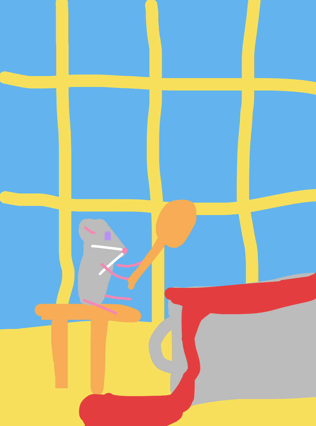 My Rat qui cuisine — a one-shot sketch by xanesan on The Midnight Gallery daily drawing app.