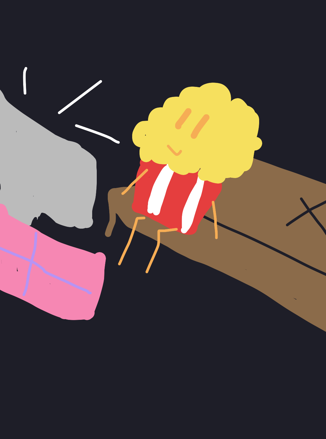 My Popcorn qui regarde un film — a one-shot sketch by xanesan on The Midnight Gallery daily drawing app.