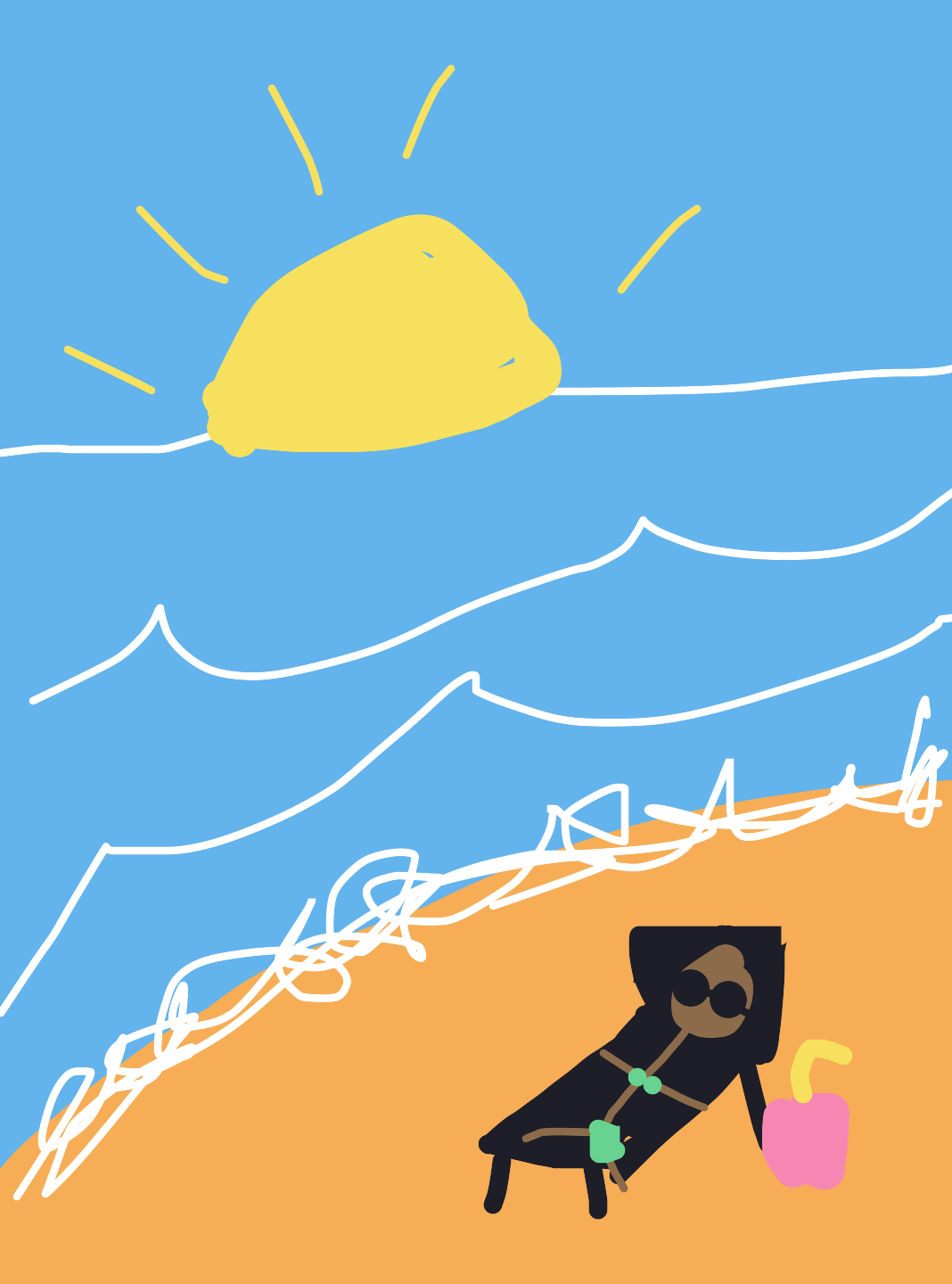 My Vacances de rêve — a one-shot sketch by xanesan on The Midnight Gallery daily drawing app.