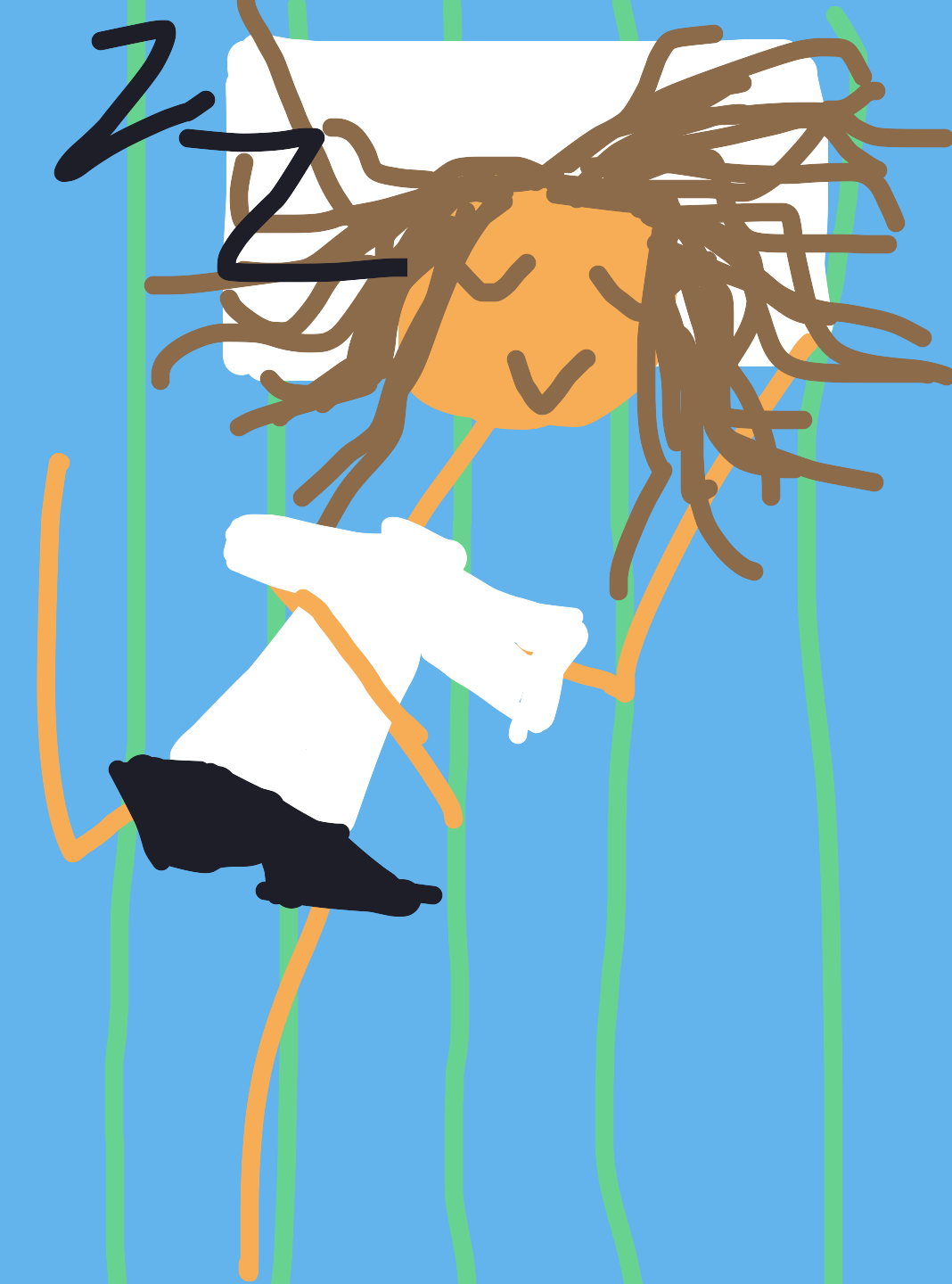 My Position quand je dors — a one-shot sketch by xanesan on The Midnight Gallery daily drawing app.