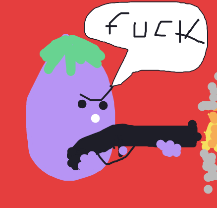 My Aubergine fatiguée des blagues — a one-shot sketch by IndigoSnake on The Midnight Gallery daily drawing app.