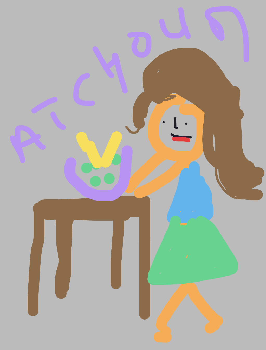 Il y a trop de poivre dans ma salade 🥗 — a one-shot sketch by GambelsQuail on The Midnight Gallery daily drawing app.