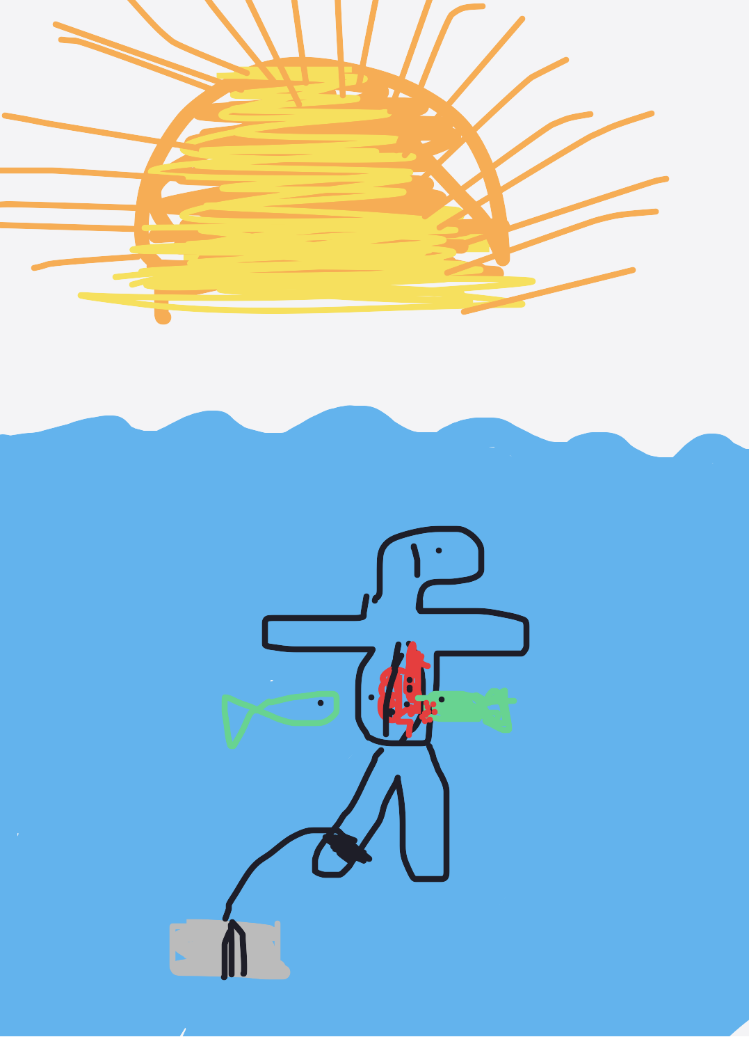 My Comment cacher un corps — a one-shot sketch by Justyle on The Midnight Gallery daily drawing app.
