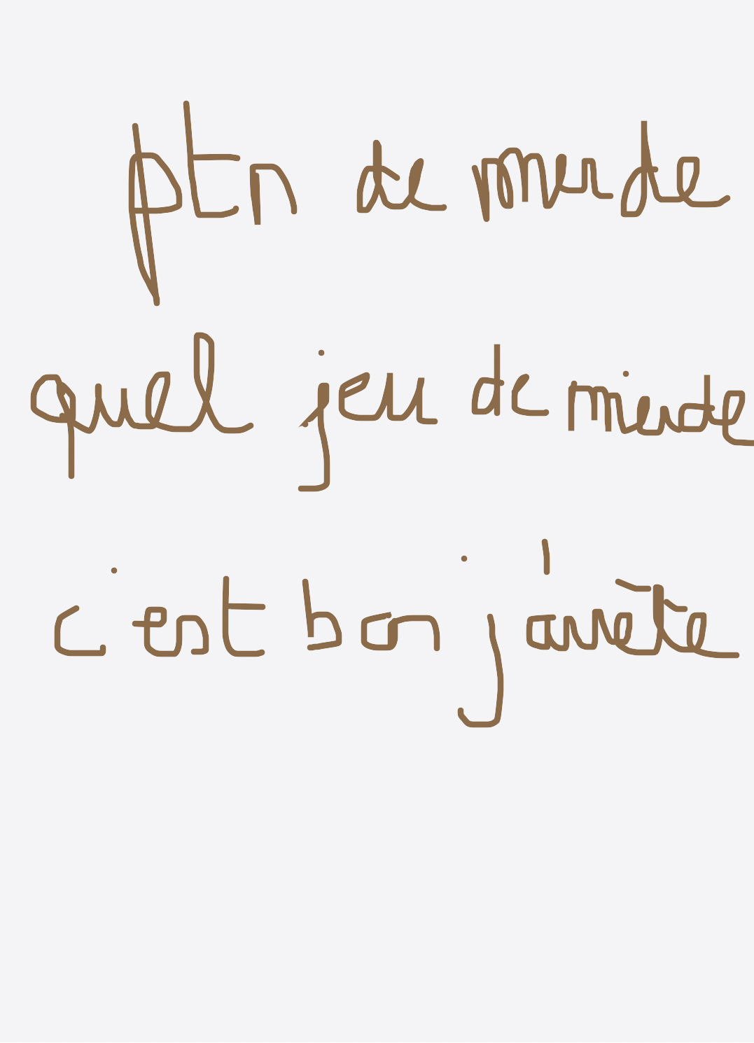 My Quand je perds à Mario kart juste sur la fin — a one-shot sketch by Justyle on The Midnight Gallery daily drawing app.