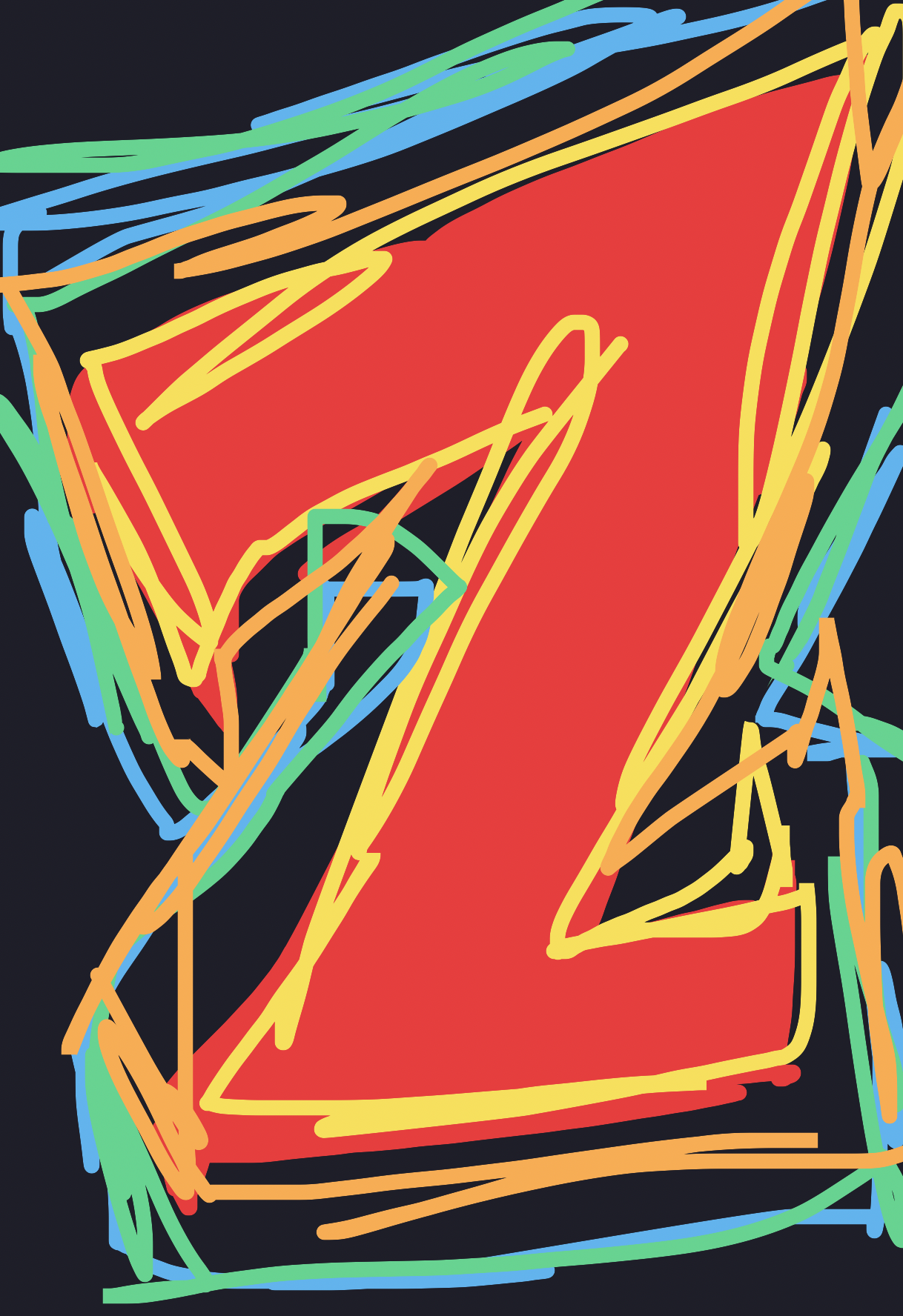 My 12 - 3 × (1 + (4 x 2- 5)) — a one-shot sketch by Asari on The Midnight Gallery daily drawing app.