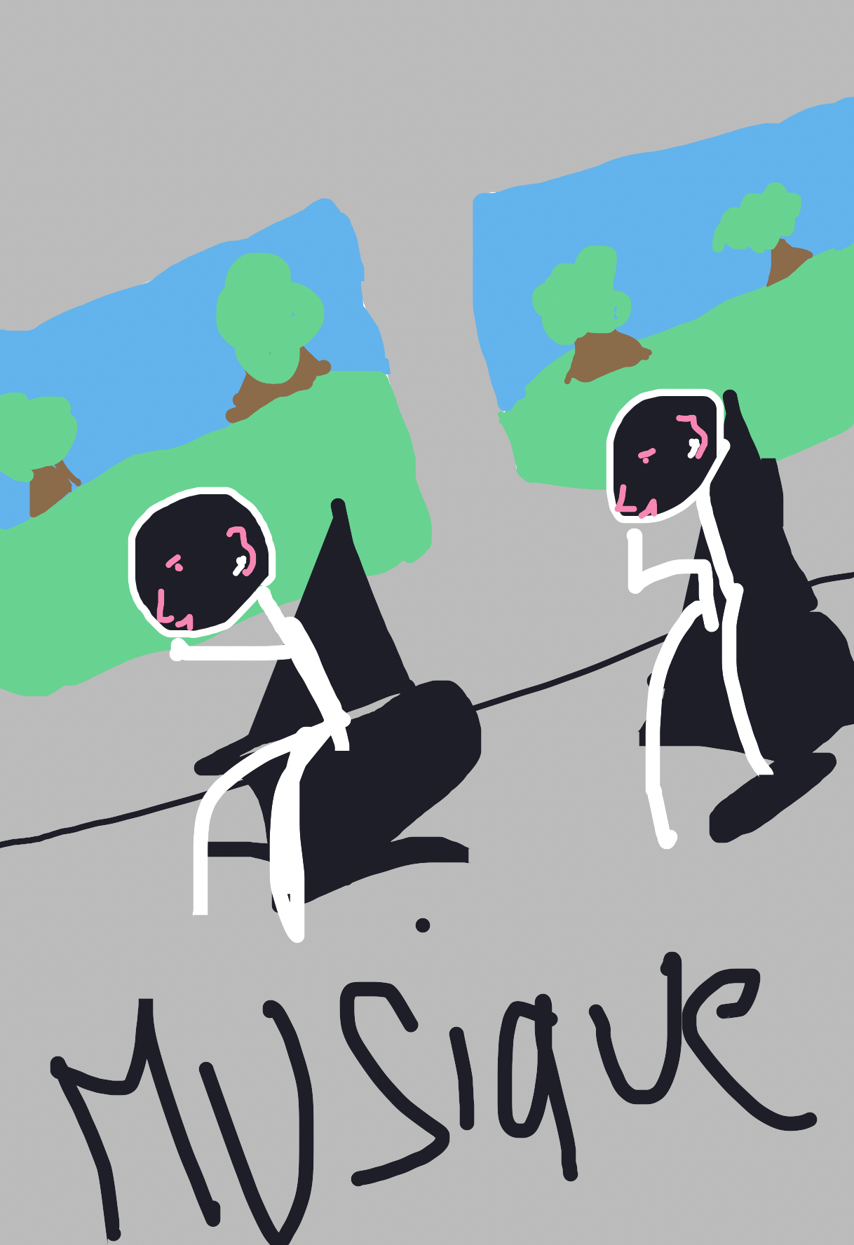 My 9 heures à tuer dans les transports — a one-shot sketch by Asari on The Midnight Gallery daily drawing app.