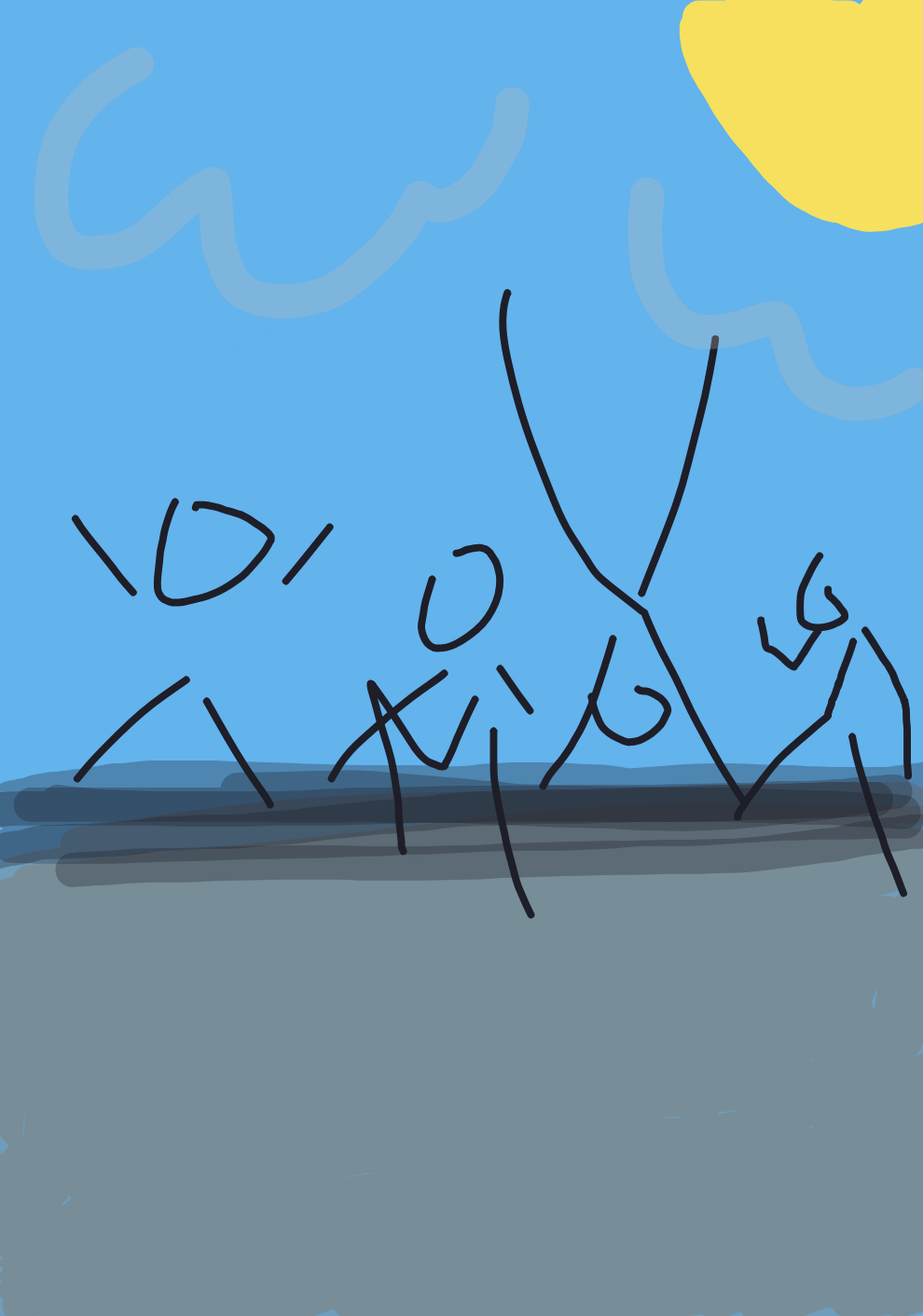 My Plans du week-end — a one-shot sketch by YacareCaiman on The Midnight Gallery daily drawing app.