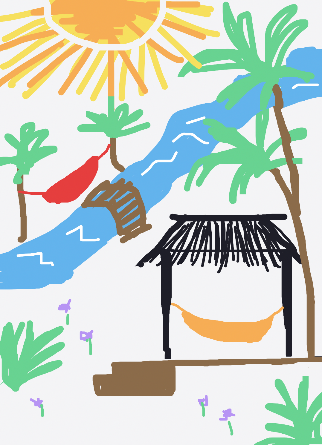 My Plans du week-end — a one-shot sketch by Justyle on The Midnight Gallery daily drawing app.