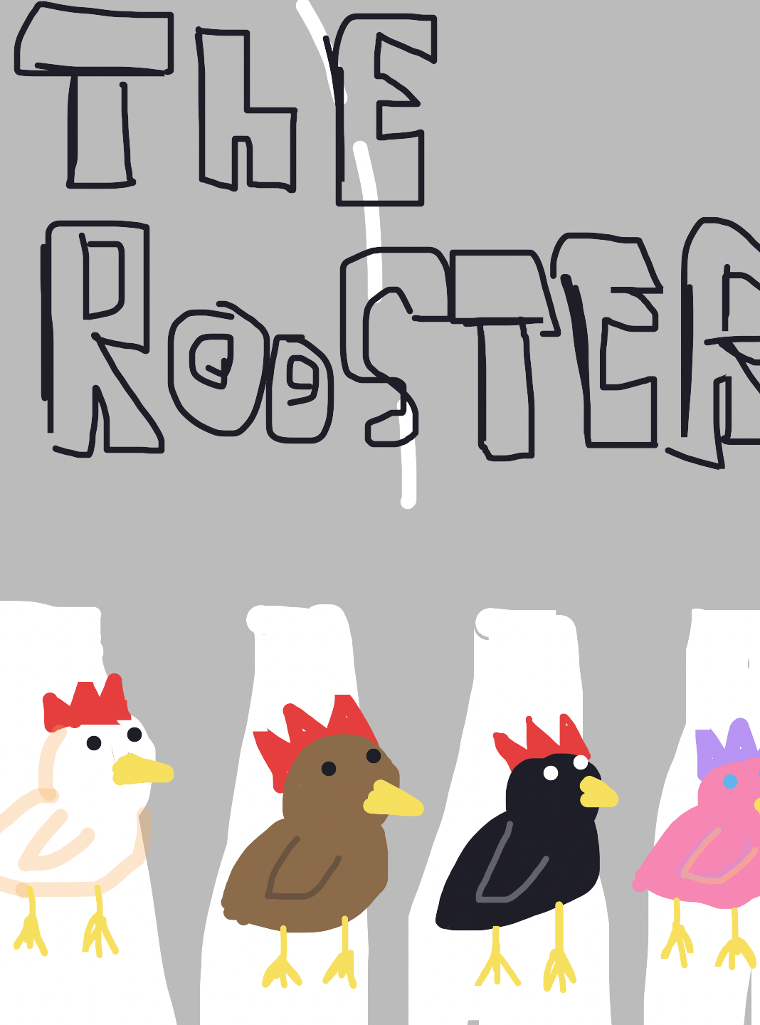 My Poulet traversant la route — a one-shot sketch by xanesan on The Midnight Gallery daily drawing app.