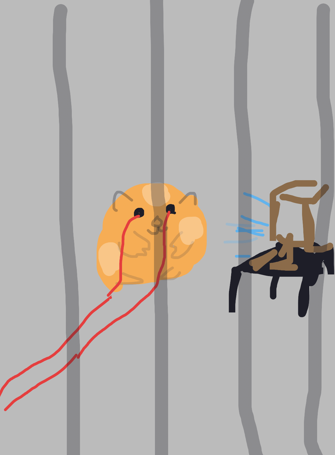 My Hamster au bureau 9h-17h — a one-shot sketch by ThickbilledVireo8093 on The Midnight Gallery daily drawing app.
