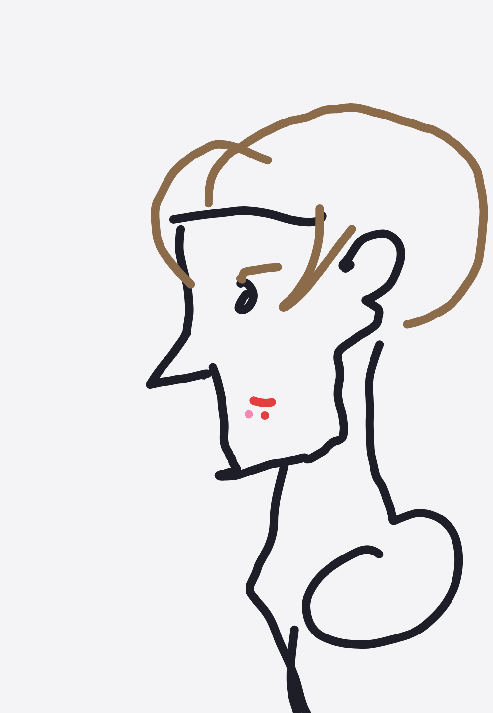 My Mon visage de profil — a one-shot sketch by Bicycloraptor on The Midnight Gallery daily drawing app.