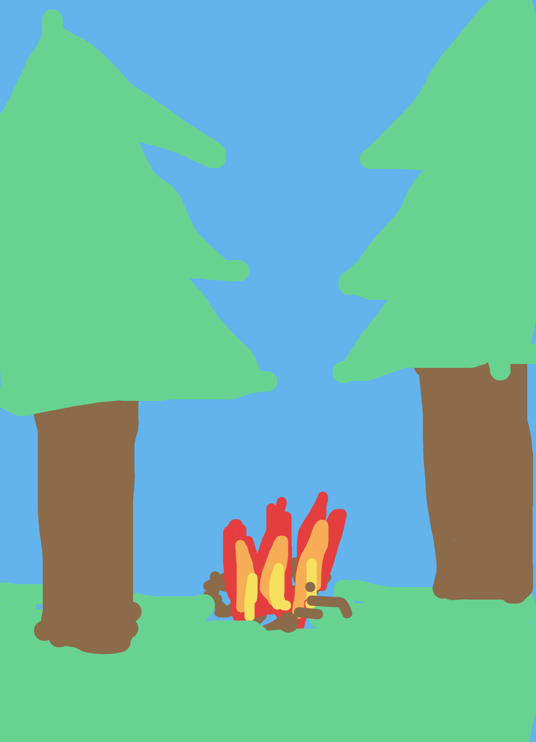 Feu de camp — a one-shot sketch by Rathon Kloport on The Midnight Gallery daily drawing app.