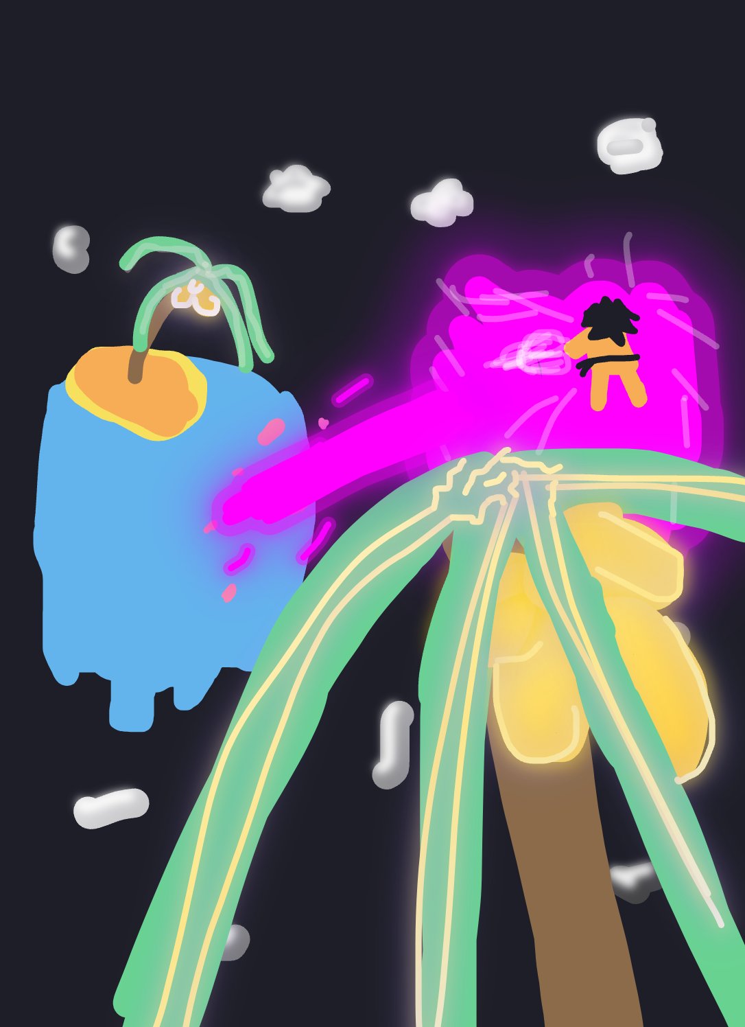 A bit of this, a bit of that — a one-shot sketch by The Creator on The Midnight Gallery daily drawing app.
