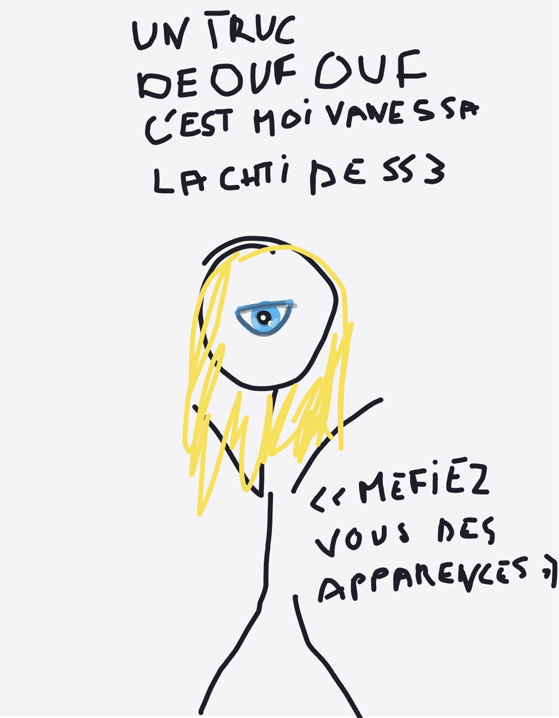 C'est moi Vanessa la chti de SS3 — a one-shot sketch by daisyxcore on The Midnight Gallery daily drawing app.