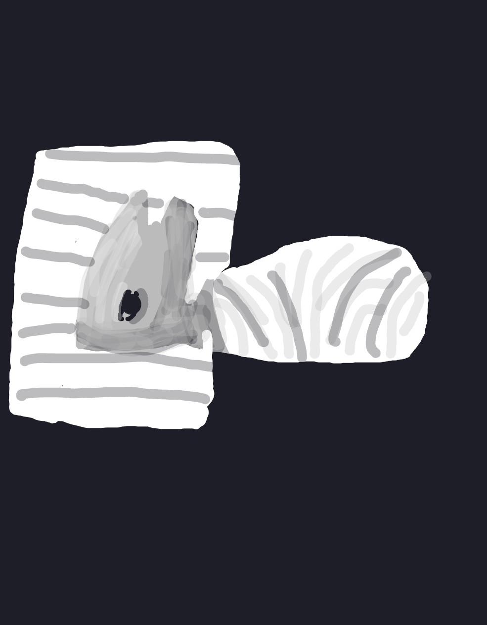ce putain de bébé dans eraserhead — a one-shot sketch by Nnes on The Midnight Gallery daily drawing app.