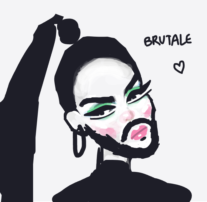 je sais faire du drag — a one-shot sketch by Glacial on The Midnight Gallery daily drawing app.