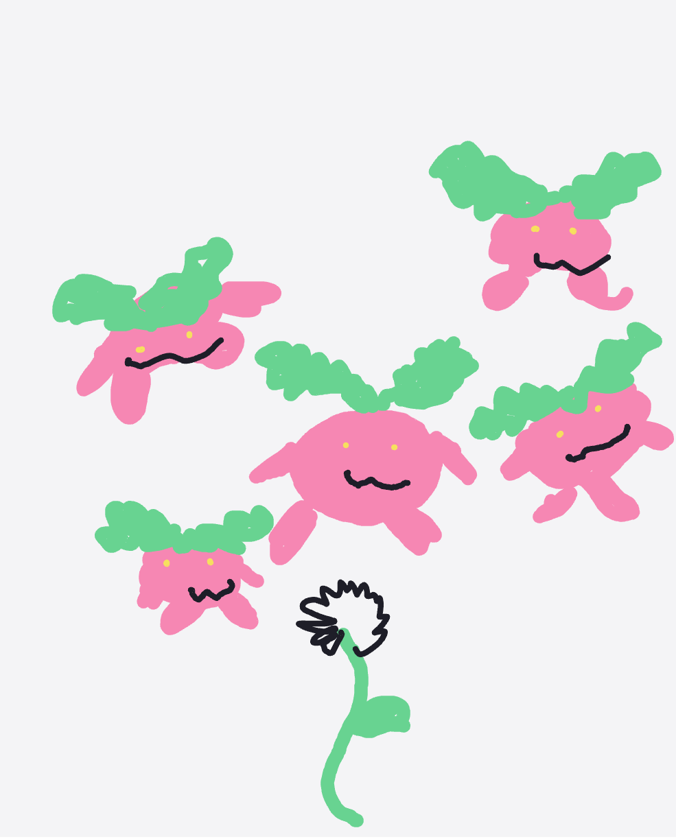 Mes petits granivols .. — a one-shot sketch by Nnes on The Midnight Gallery daily drawing app.