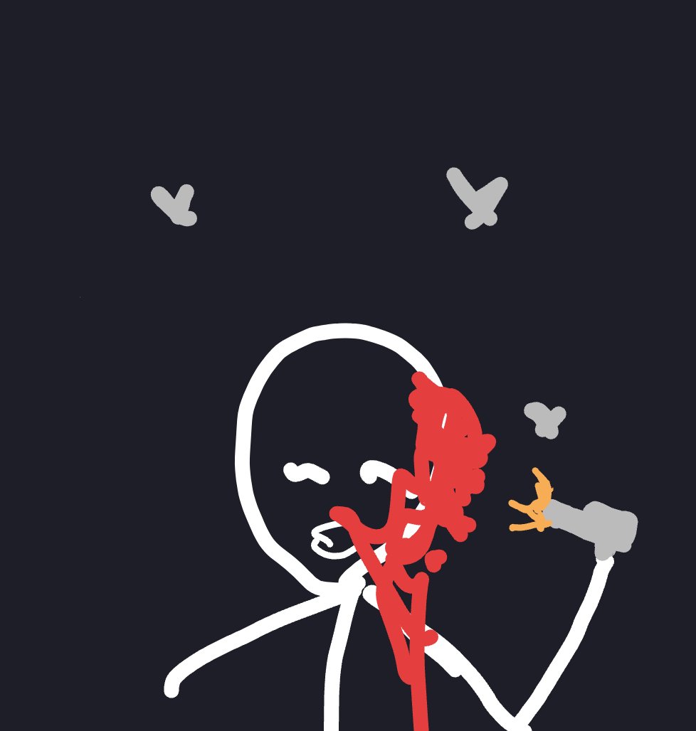My 3 AM mosquito vendetta — a one-shot sketch by Mmmmmmm on The Midnight Gallery daily drawing app.