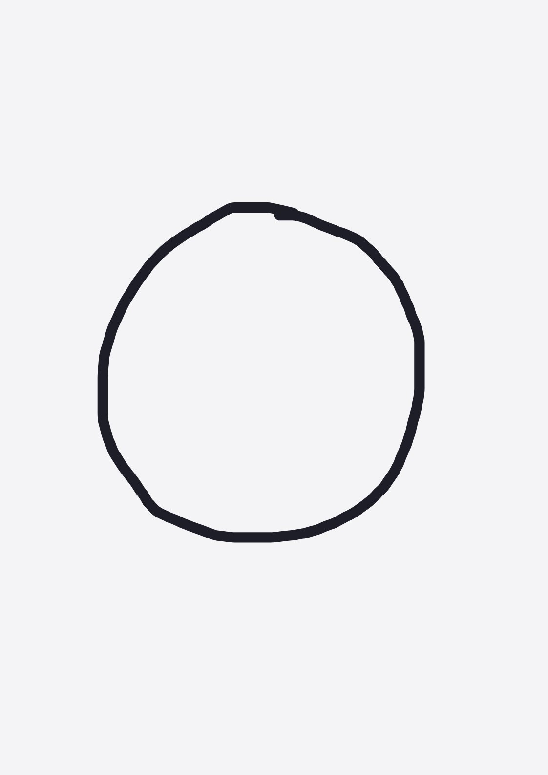 My almost Perfect circle — a one-shot sketch by TrueCinnamon9071 on The Midnight Gallery daily drawing app.