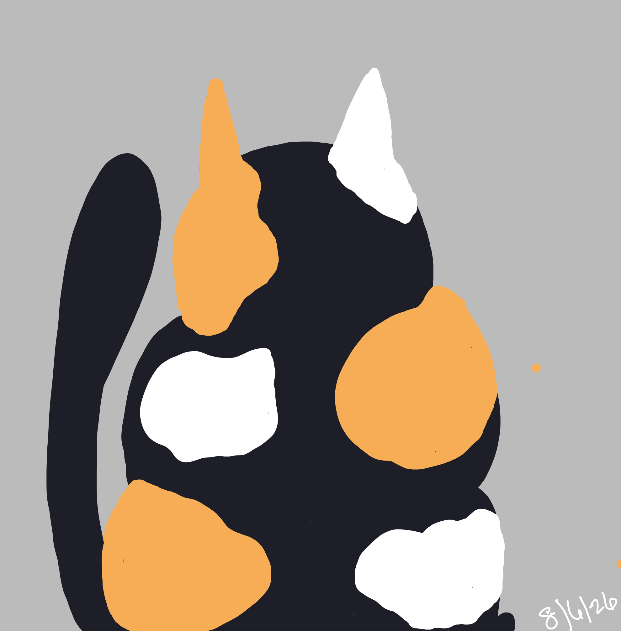 My Big cat — a one-shot sketch by CompleteSpectacledBear4347 on The Midnight Gallery daily drawing app.