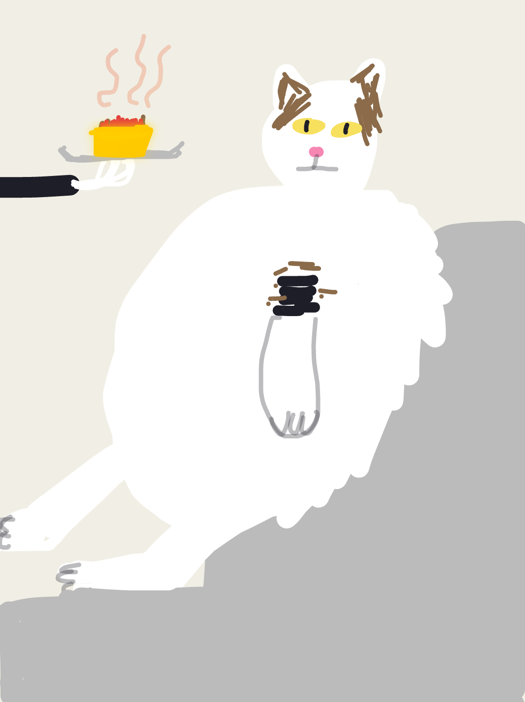 My Big cat — a one-shot sketch by The Creator on The Midnight Gallery daily drawing app.