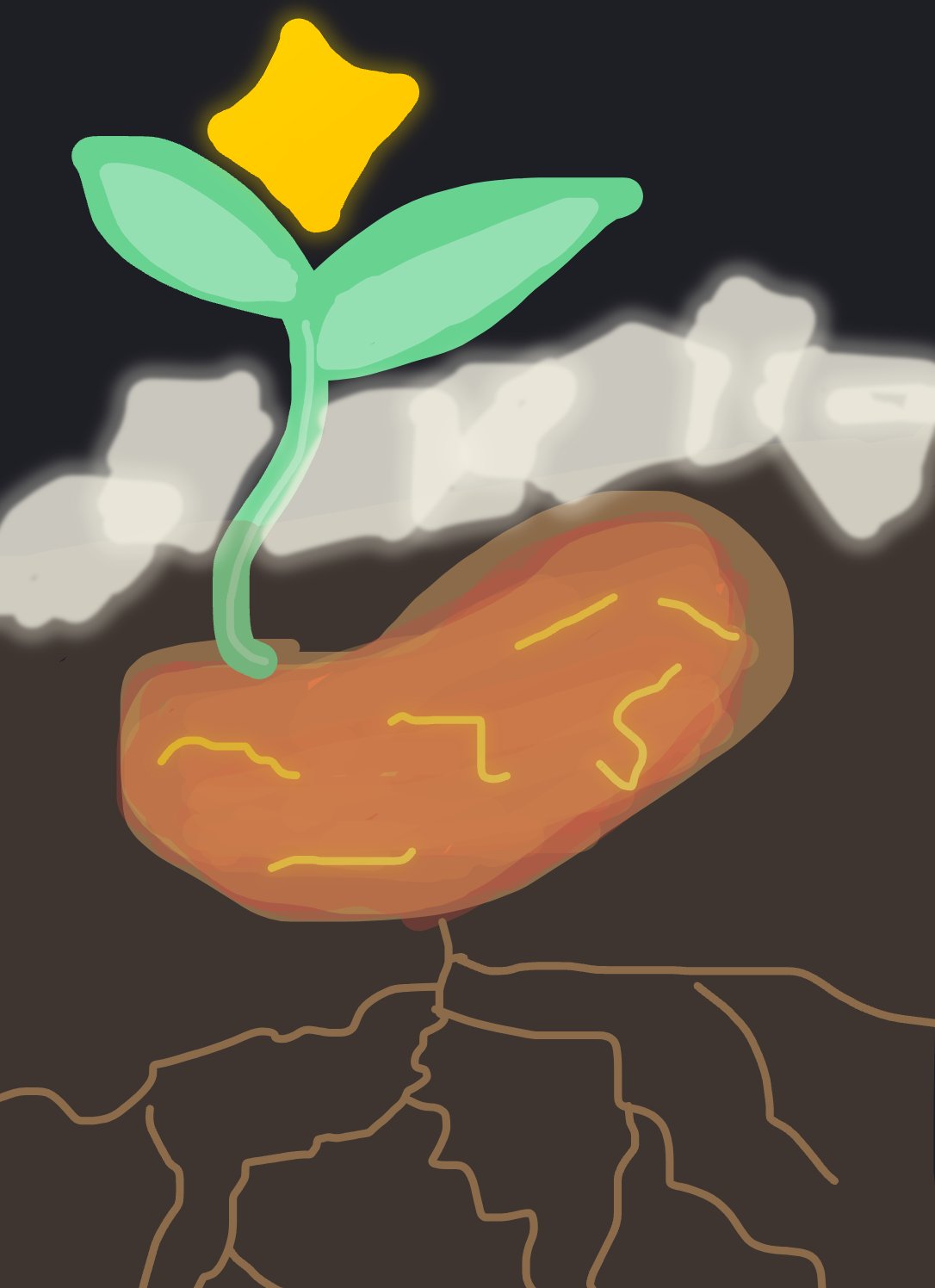 My birth of a star — a one-shot sketch by The Creator on The Midnight Gallery daily drawing app.