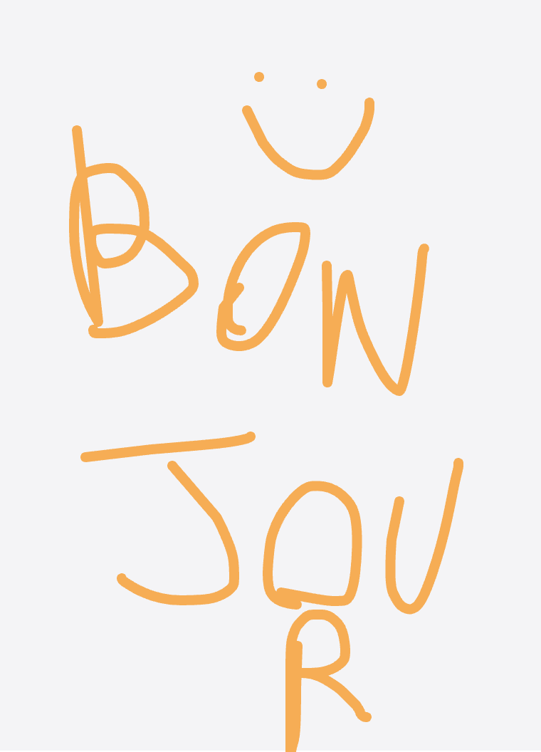My Bonjour dans ma langue — a one-shot sketch by monade on The Midnight Gallery daily drawing app.