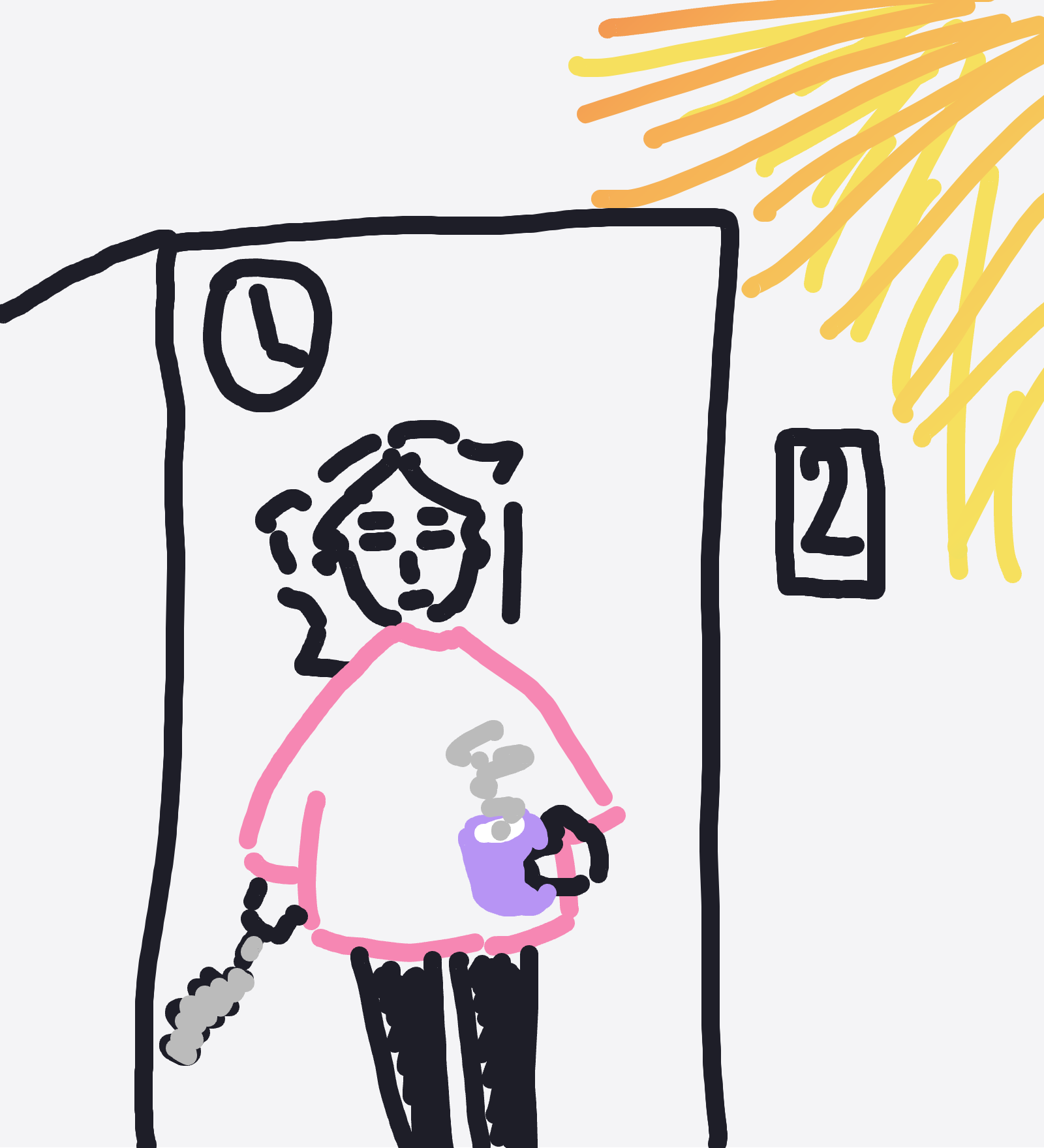 My Bonjour dans ma langue — a one-shot sketch by Palomino on The Midnight Gallery daily drawing app.