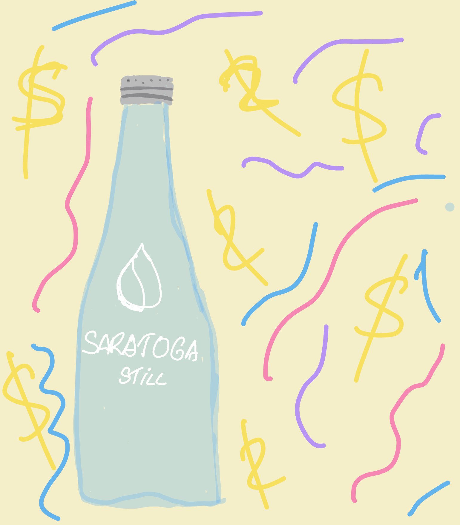 My Bottle of water — a one-shot sketch by DevotedMasaiLion9892 on The Midnight Gallery daily drawing app.