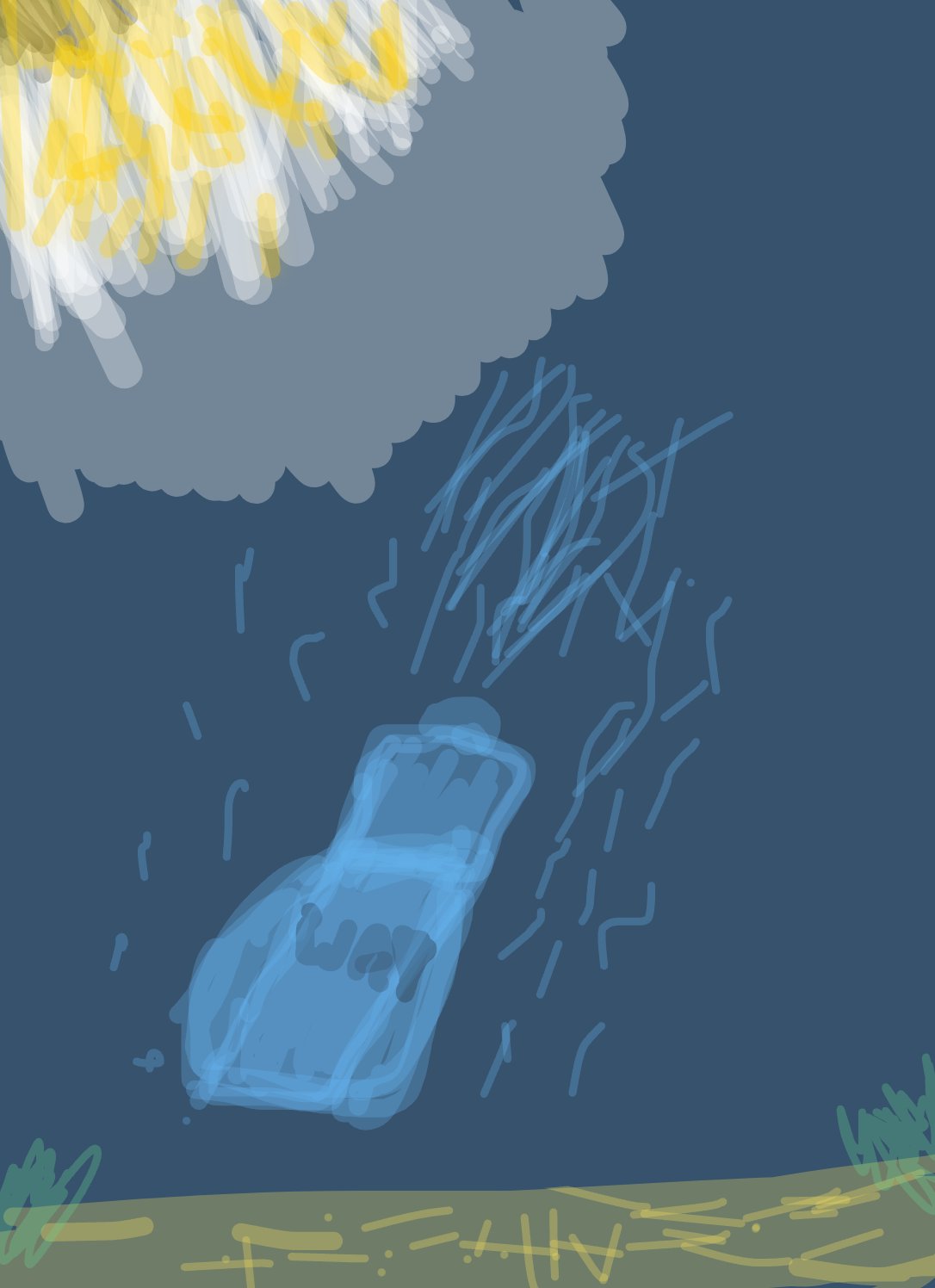 My Bottle of water — a one-shot sketch by The Creator on The Midnight Gallery daily drawing app.