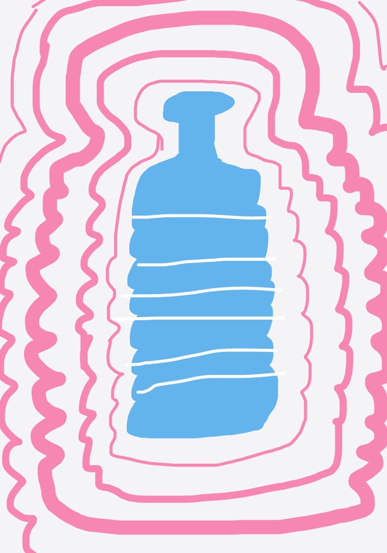 My Bouteille d’eau — a one-shot sketch by Kalypso on The Midnight Gallery daily drawing app.