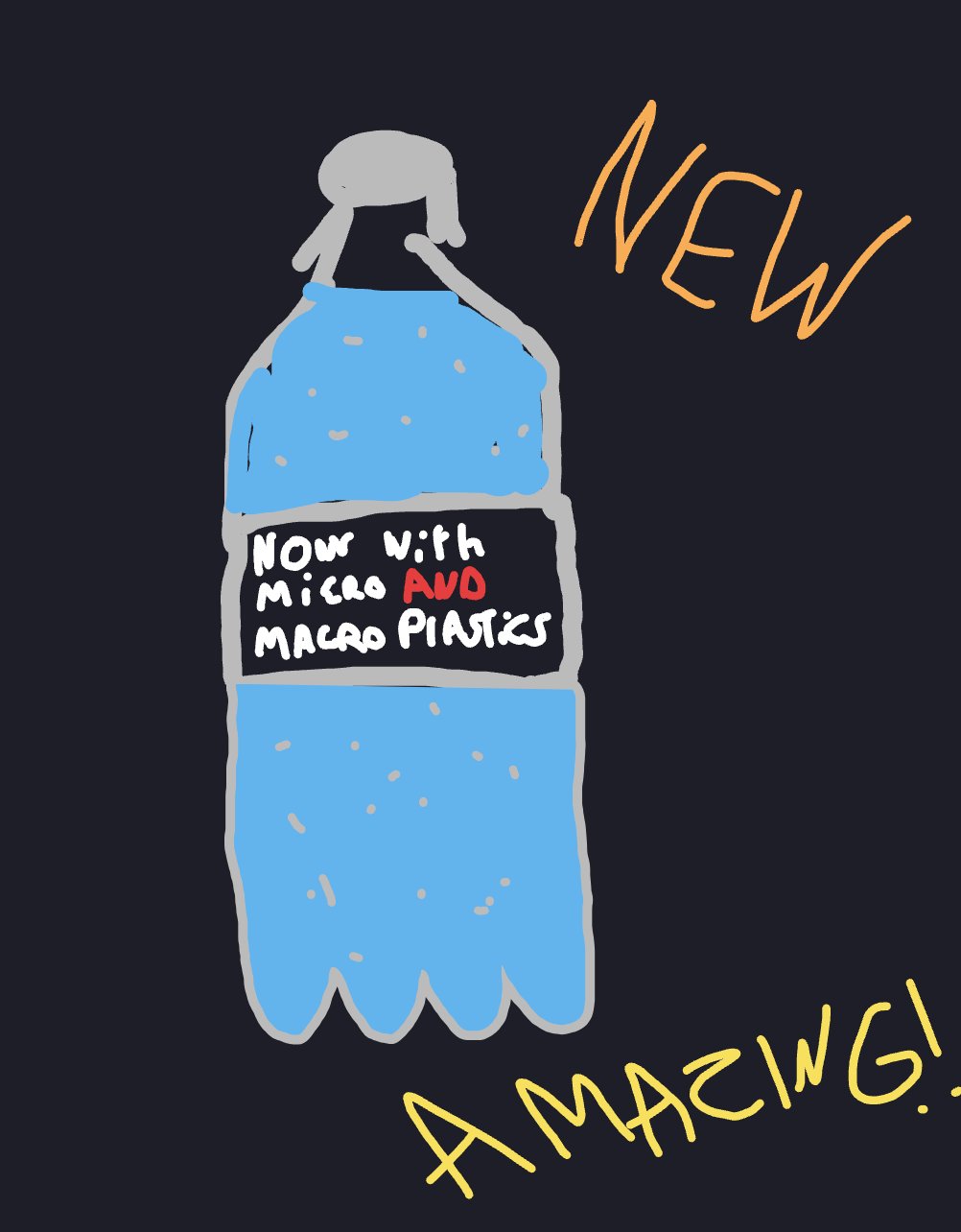 My Bouteille d’eau — a one-shot sketch by Nnes on The Midnight Gallery daily drawing app.