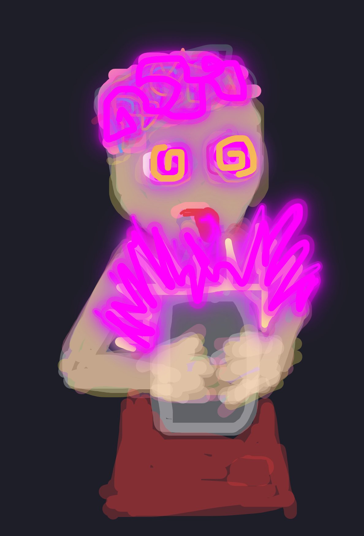 My Brainrot — a one-shot sketch by MadCreative on The Midnight Gallery daily drawing app.