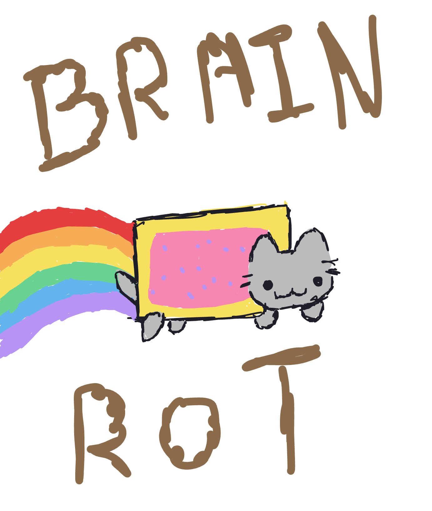 My Brainrot — a one-shot sketch by PinkMasaiLion2956 on The Midnight Gallery daily drawing app.