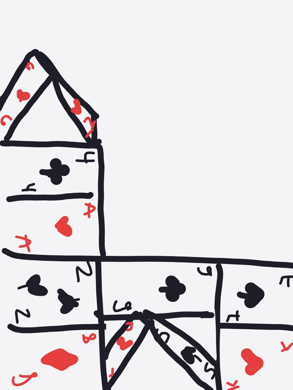 My Card castle — a one-shot sketch by Bunny on The Midnight Gallery daily drawing app.