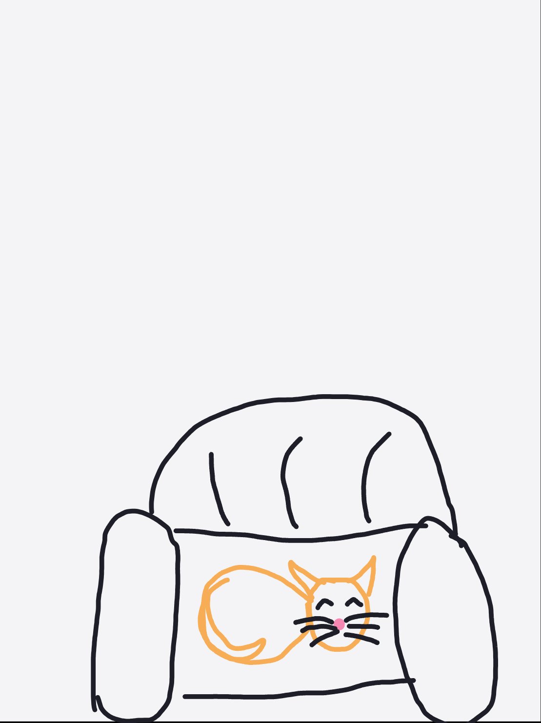 My Chat qui dort sur un canapé — a one-shot sketch by daisyxcore on The Midnight Gallery daily drawing app.
