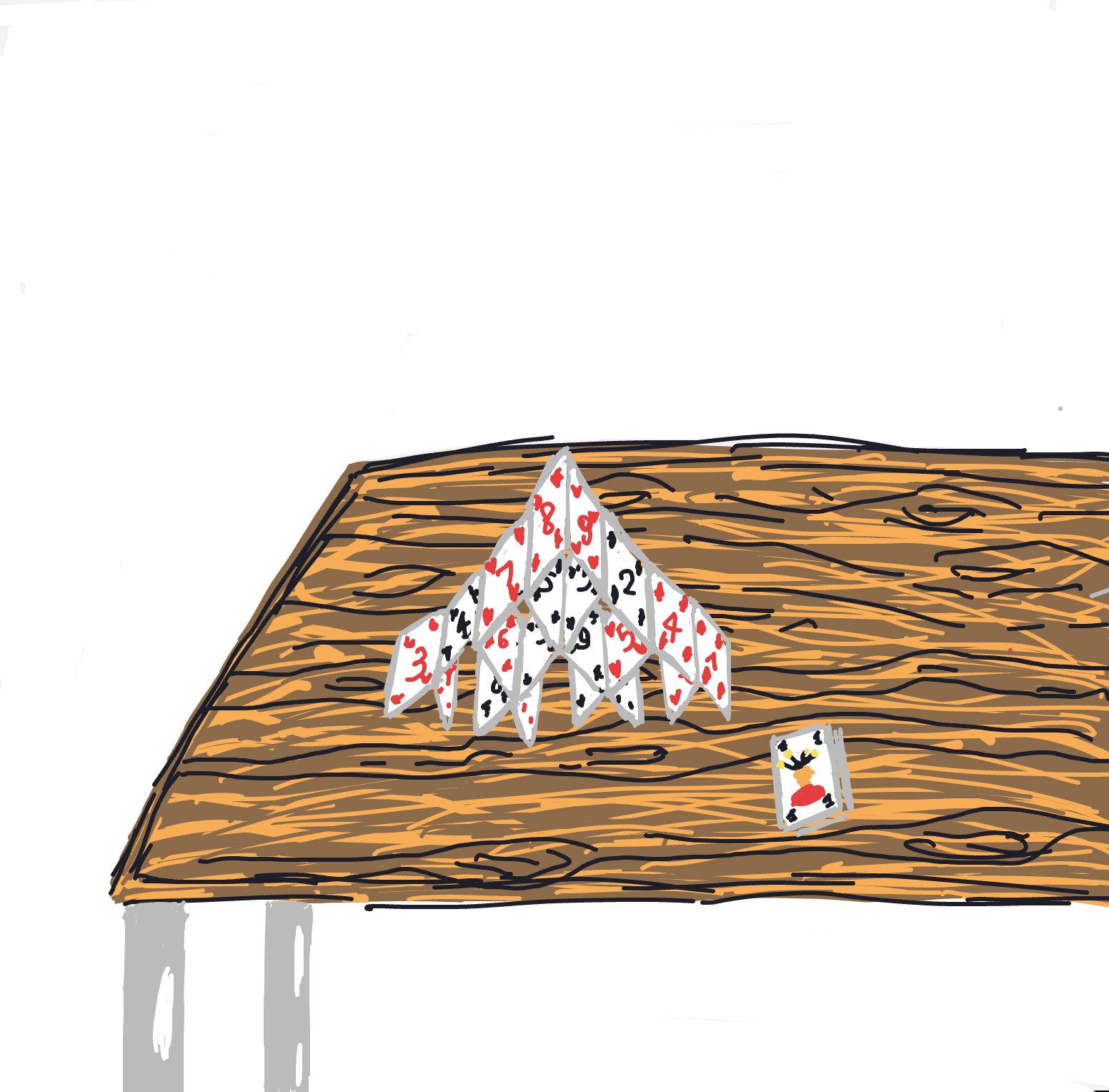 My Château de cartes — a one-shot sketch by NegativeArgentineCriollo8344 on The Midnight Gallery daily drawing app.