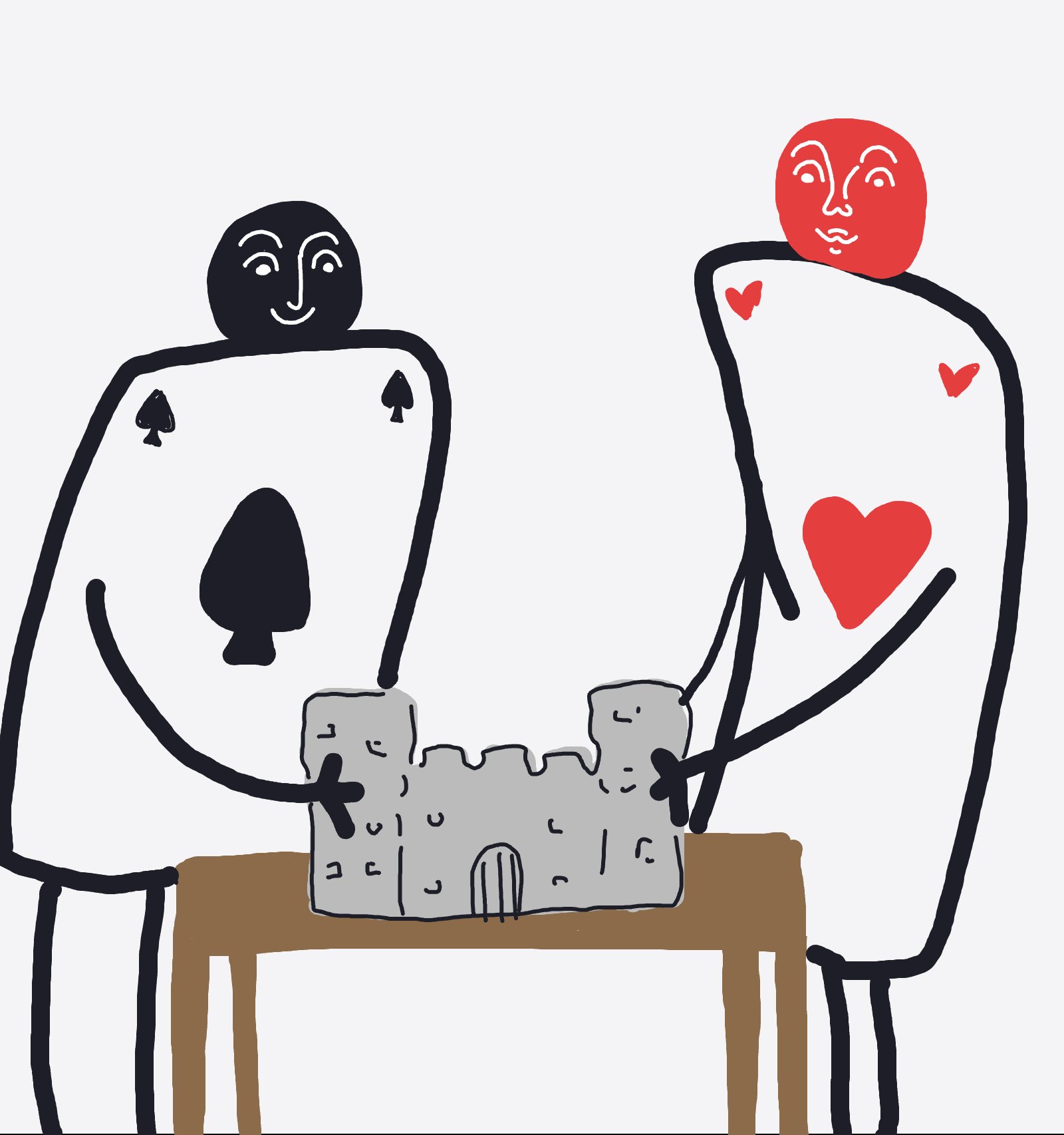 My Château de cartes — a one-shot sketch by Palomino on The Midnight Gallery daily drawing app.