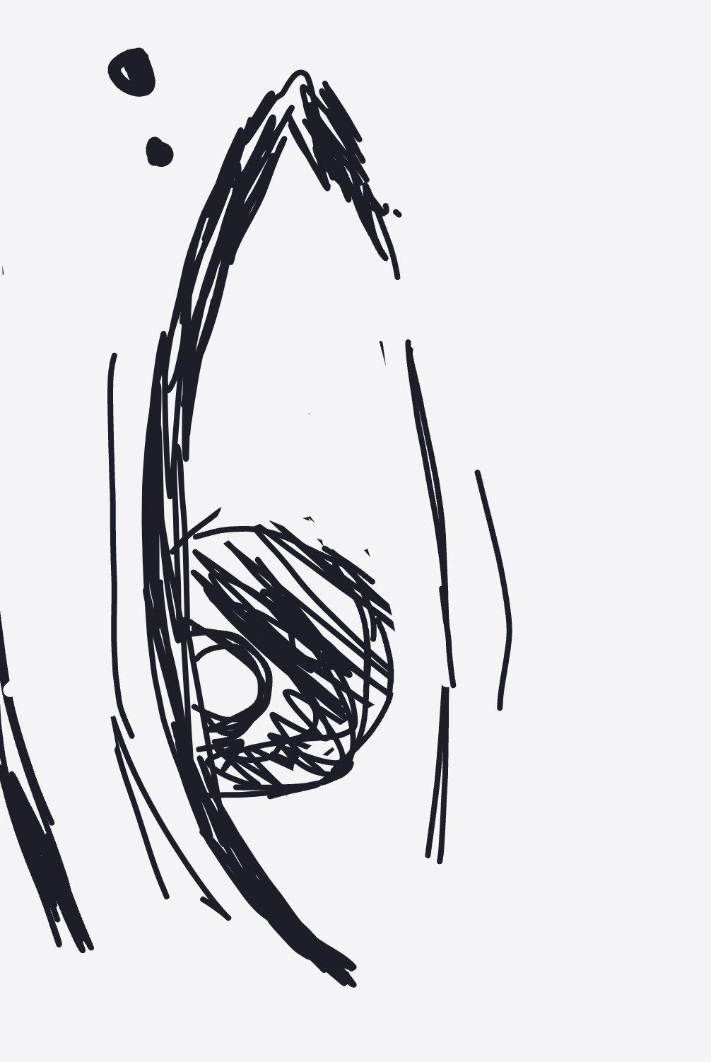 My Countless eyes watch everywhere. — a one-shot sketch by AlienatedNorwegianForestCat2594 on The Midnight Gallery daily drawing app.