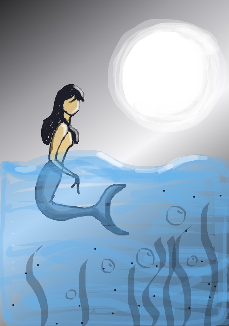 My Créature fantastique — a one-shot sketch by ChrysTelam on The Midnight Gallery daily drawing app.