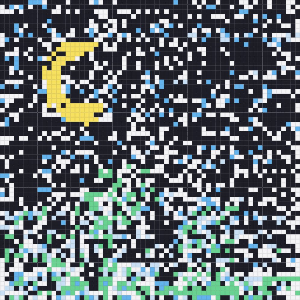 My Crescent moon — a one-shot sketch by Mmmmmmm on The Midnight Gallery daily drawing app.