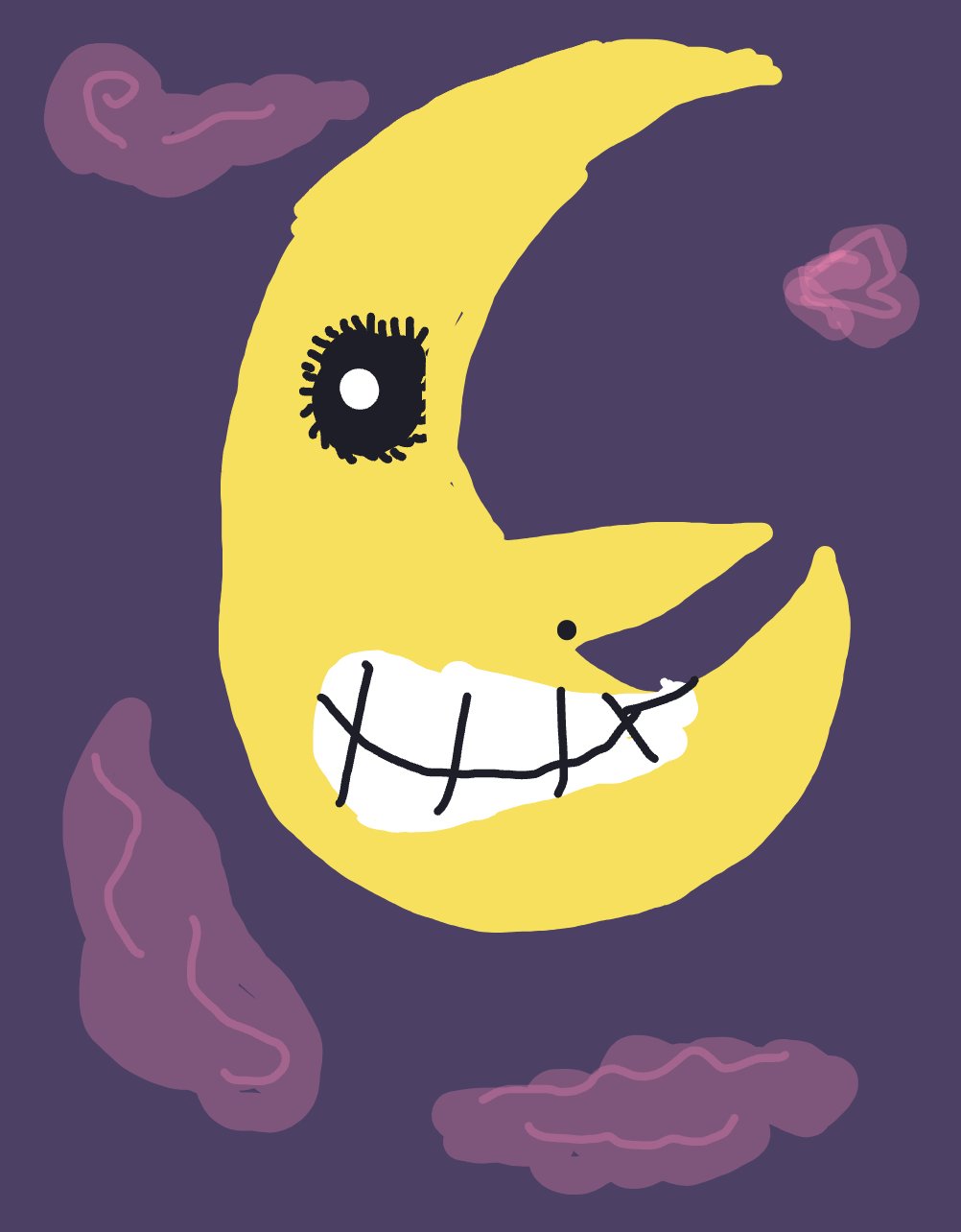 My Croissant de lune — a one-shot sketch by Nnes on The Midnight Gallery daily drawing app.
