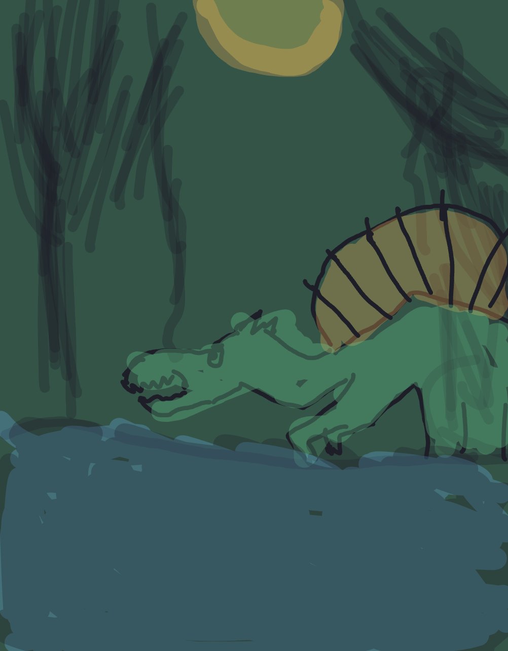 My Dinosaure le plus beau du monde — a one-shot sketch by Nnes on The Midnight Gallery daily drawing app.