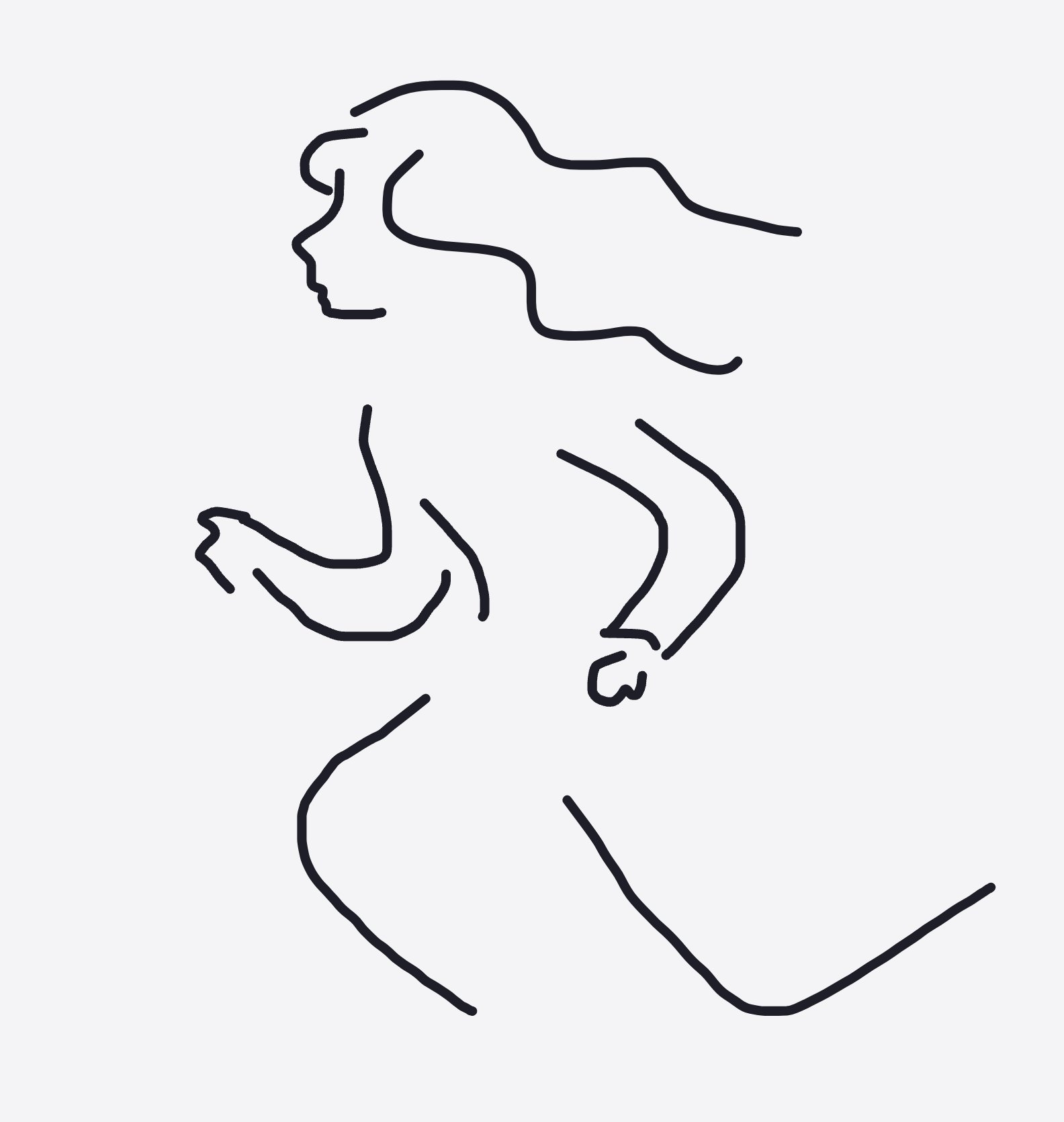 My Dynamic movement — a one-shot sketch by LimpWestAfricanLion1799 on The Midnight Gallery daily drawing app.