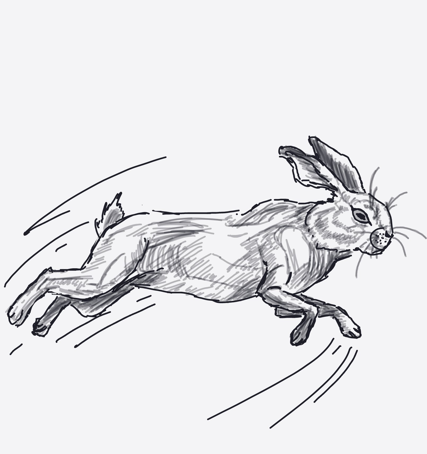 My Dynamic movement — a one-shot sketch by Mizzie on The Midnight Gallery daily drawing app.