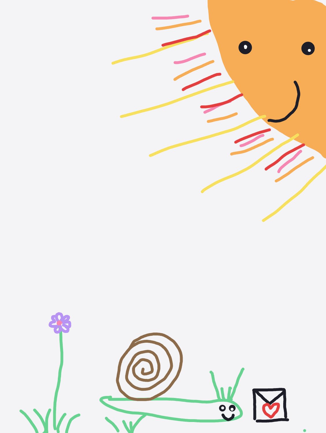 My Escargot qui livre le courrier….  lentement — a one-shot sketch by daisyxcore on The Midnight Gallery daily drawing app.