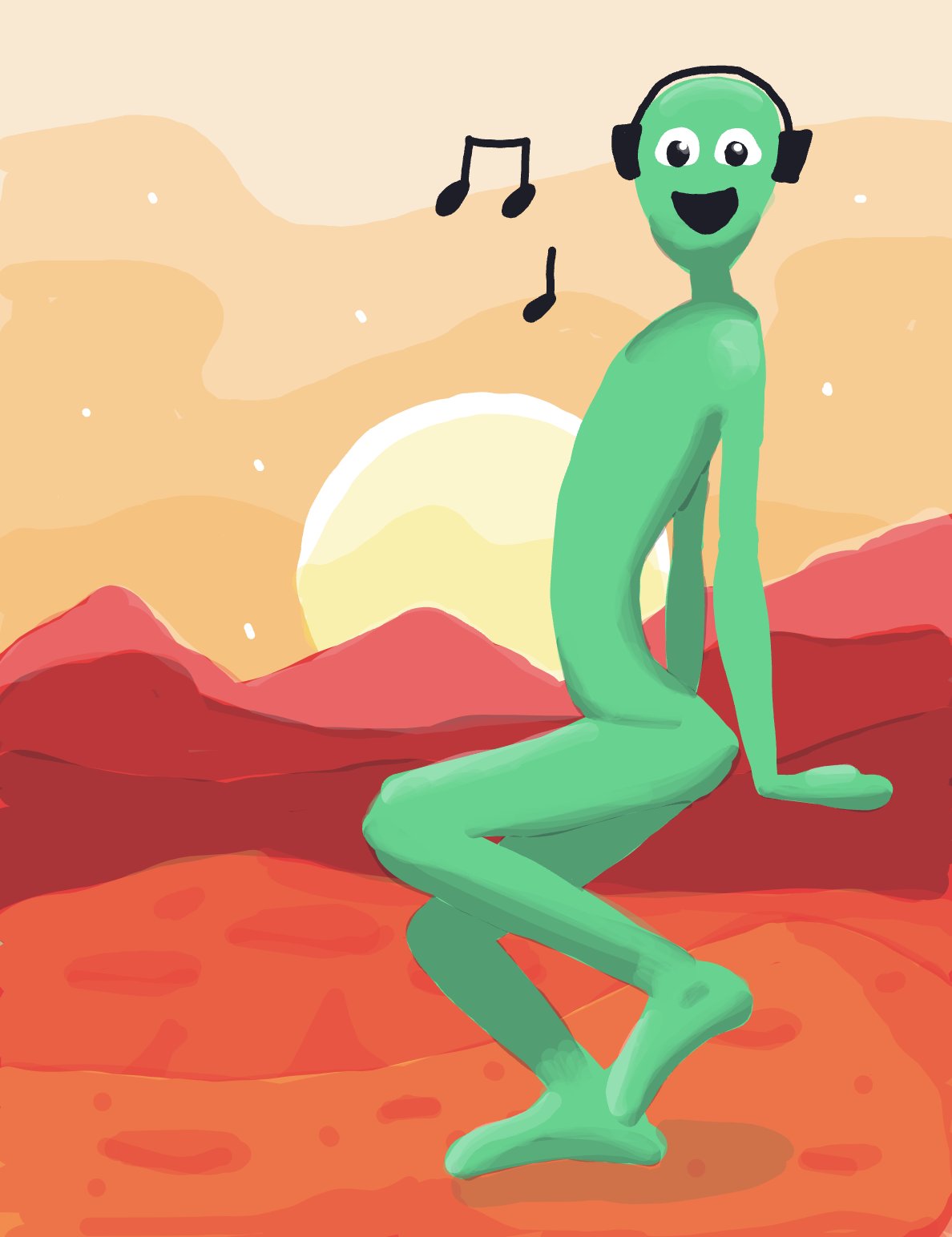 My Fête sur mars — a one-shot sketch by SilesianHorse on The Midnight Gallery daily drawing app.
