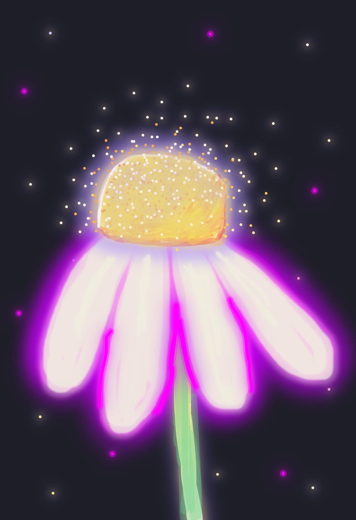 My Flower in deep space — a one-shot sketch by MadCreative on The Midnight Gallery daily drawing app.